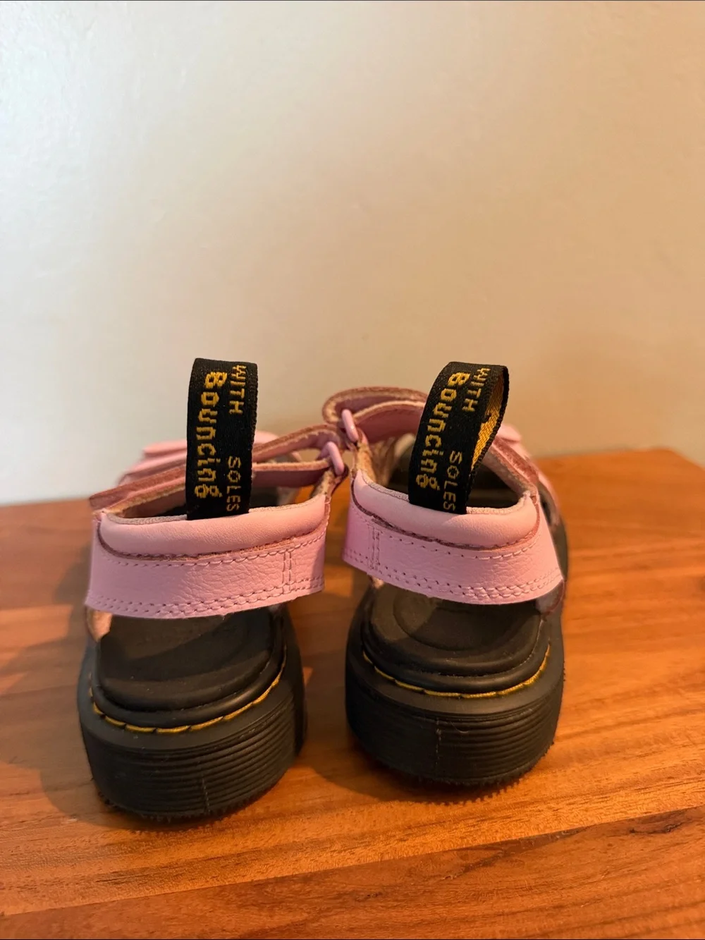 Dr. Martens Kids Pink Triple-Strap Sandals